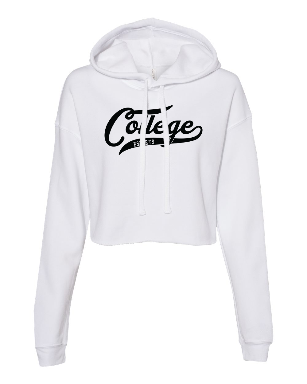 College Esports Script Crop Hoodie
