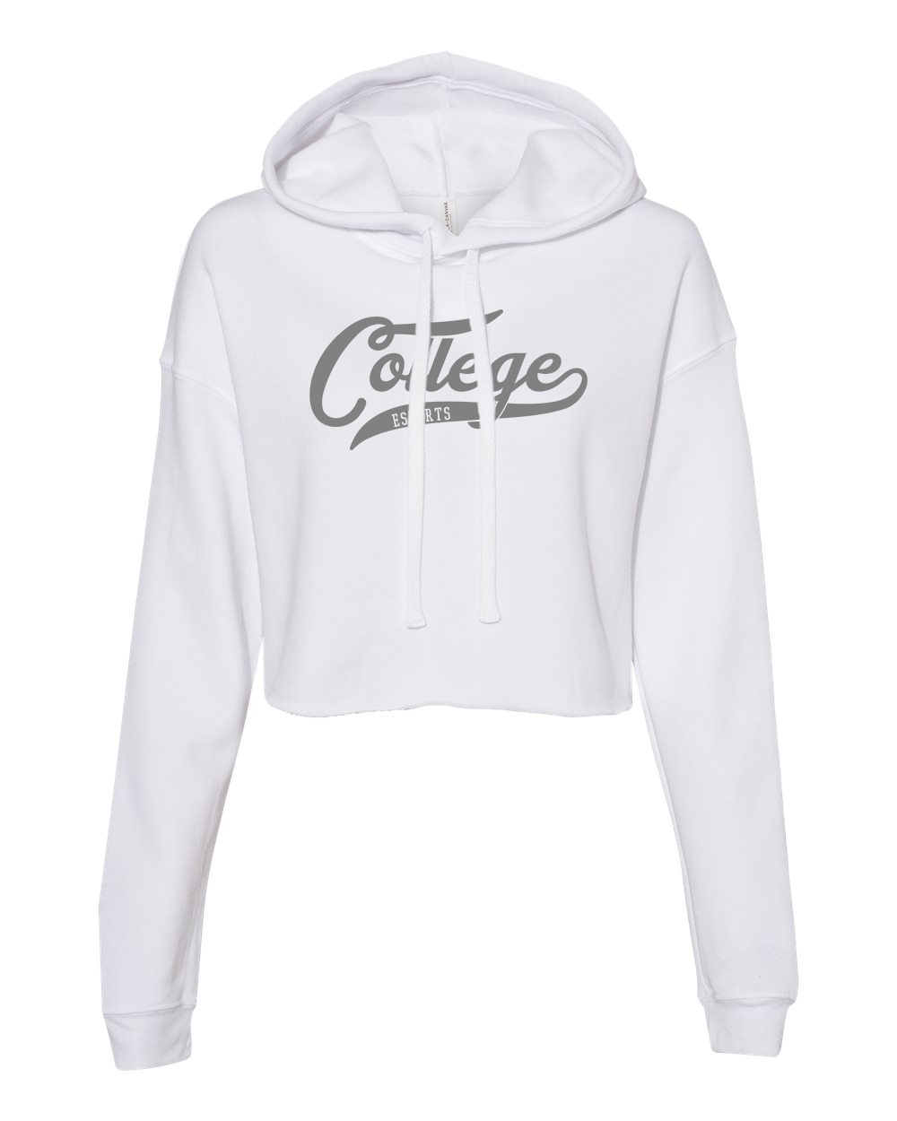 College Esports Script Crop Hoodie