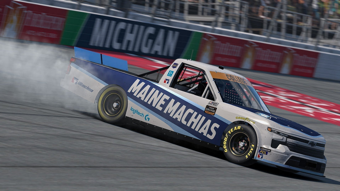 eNASCAR College iRacing Series | Maine at Machias, Daniel Faulkingham return to winner's circle in Great Lakes Gauntlet at Michigan