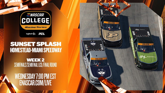 2025-26 eNASCAR College iRacing Series | Sunset Splash | Week 2 Tournament Preview
