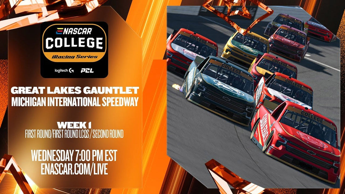 2025-26 eNASCAR College iRacing Series | Great Lakes Gauntlet | Week 1 Tournament Preview