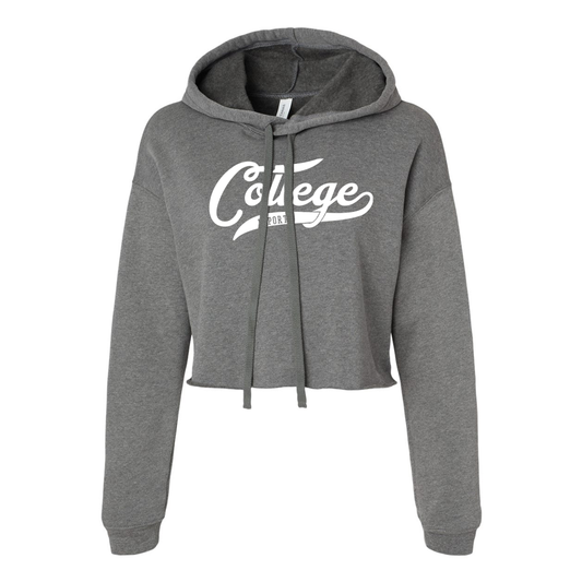 College Esports Script Crop Hoodie
